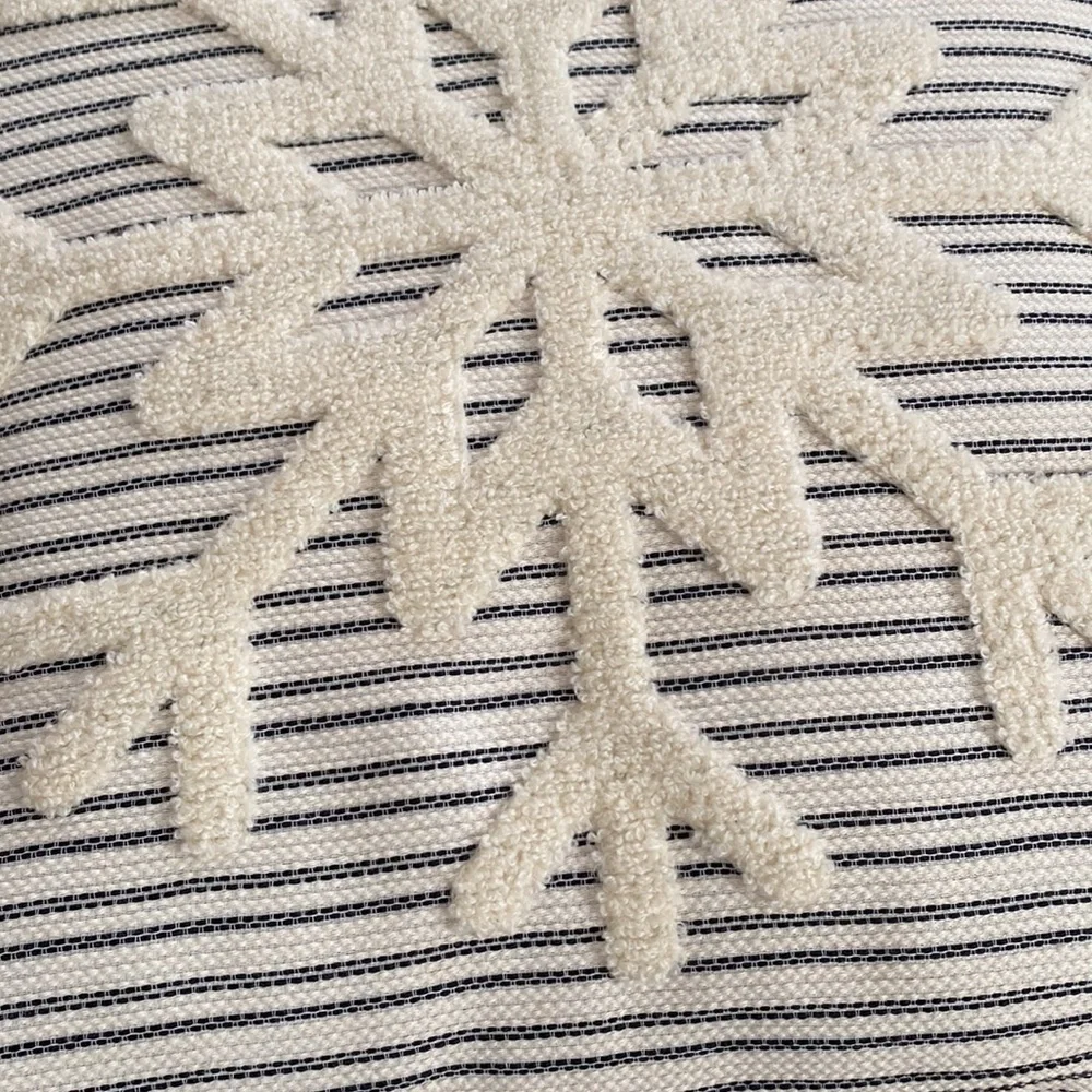 Snowflake accent pillow